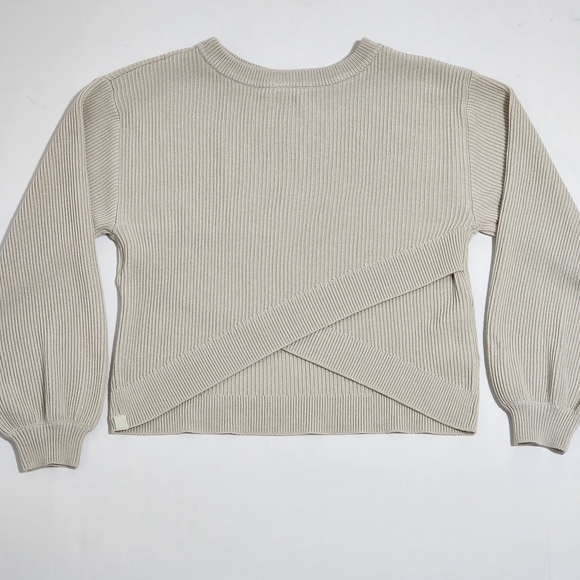 Lululemon Athletica Crossover Sweater Size 6 Light Beige Pullover Minimalist Run - Picture 3 of 8